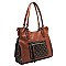 MONOGRAM WHIP STITCH POCKET SATCHEL