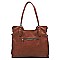 MONOGRAM WHIP STITCH POCKET SATCHEL