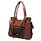 MONOGRAM WHIP STITCH POCKET SATCHEL