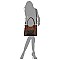 MONOGRAM WHIP STITCH POCKET SATCHEL
