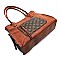 MONOGRAM WHIP STITCH POCKET SATCHEL