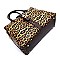 Leopard Padlock Multi Compartment Satchel