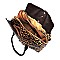 Leopard Padlock Multi Compartment Satchel