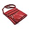 Glossy Multi Zip Pocket Crossbody Bag
