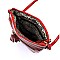 Glossy Multi Zip Pocket Crossbody Bag