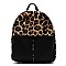 MULTI-POCKET LEOPARD PRINT PATENT BACKPACK