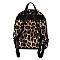 MULTI-POCKET LEOPARD PRINT PATENT BACKPACK