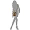 Crocodile Handheld Round Crossbody Satchel