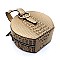 Crocodile Handheld Round Crossbody Satchel