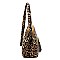 LEOPARD PRINT MULTI-COMPARTMENT CROSS BODY MESSENGER