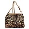 LEOPARD PRINT MULTI-COMPARTMENT CROSS BODY MESSENGER