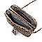 LEOPARD PRINT MULTI-COMPARTMENT CROSS BODY MESSENGER