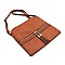 Weaved Whipstitch Tassel Zipper Crossbody Bag