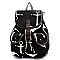 Anchor Printed Canvas Backpack