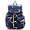 Anchor Printed Canvas Backpack