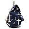Elephant Print Canvas Backpack