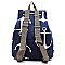 Anchor Printed Canvas Backpack