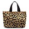 Leopard Faux Fur Satchel