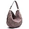 Belted Laser Cut Shoulder Bag Hobo
