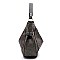Belted Laser Cut Shoulder Bag Hobo