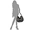 Belted Laser Cut Shoulder Bag Hobo