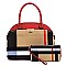 2-in-1 Plaid Check Dome Satchel