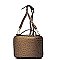 Ostrich Croc Boxy Crossbody Satchel