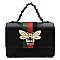 Fashionable Queen Bee Stripe 2-in-1 Boxy Satchel