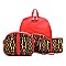 Leopard Colorblock 3-in-1 Backpack
