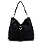 Front Tassel Pocket Shoulder Bag Hobo