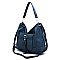 Front Tassel Pocket Shoulder Bag Hobo