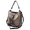 Ostrich Croc 2-in-1 Shoulder Bag