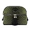 Ostrich Embossed Multi-Compartment Cross Body