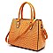 Glossy Crocodile Top Handle Satchel
