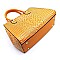 Glossy Crocodile Top Handle Satchel