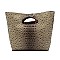Ostrich Croc Acrylic Handle 2-in-1 Satchel