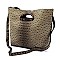 Ostrich Croc Acrylic Handle 2-in-1 Satchel