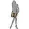 Ostrich Croc Acrylic Handle 2-in-1 Satchel