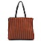 Laser Cut Perforated Pleated Shopper