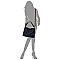 Textured 2-tone Shoulder Bag