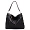 Textured 2-tone Shoulder Bag