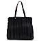 Laser Cut Perforated Pleated Shopper