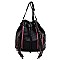 Fashion Whip stitch Fringe Bucket Satchel