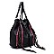 Fashion Whip stitch Fringe Bucket Satchel