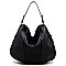 Fashion Laser Cut Printed Shoulder Bag Hobo