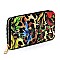 Flower Leopard Print Boston Satchel Wallet SET