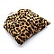 Faux Fur Leopard Round Top Handle Tote