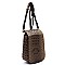 Ostrich Croc Flapover Crossbody Bag Cell Phone Purse