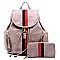 Multi Stripe Drawstring 2-in-1 Backpack