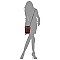 Ostrich Croc Flapover Crossbody Bag Cell Phone Purse